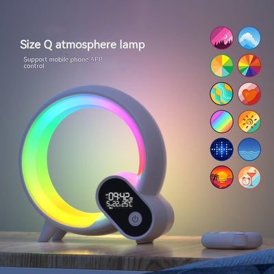 Creative Q Light Analogico Alba Display digitale Sveglia Audio Bluetooth Sveglia intelligente Q Luce colorata per atmosfera - Gufetto Brand 