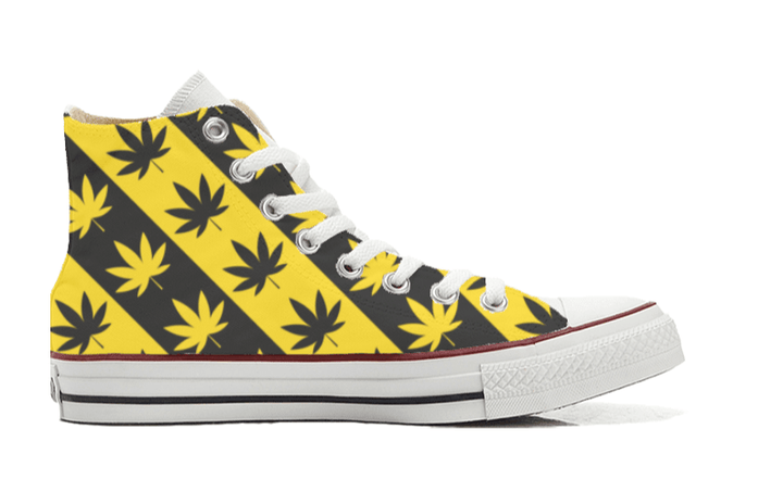 Sneakers Converse Alte Original CANNABIS GIALLA EDITION ( G888796 ) - Gufetto Brand 