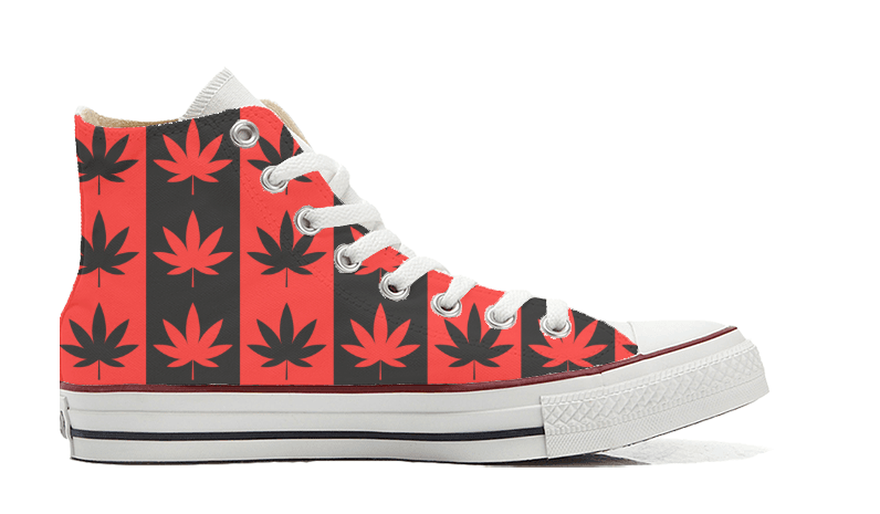 Sneakers Converse Alte Original CANNABIS ROSSA EDITION ( R4567135 ) - Gufetto Brand 