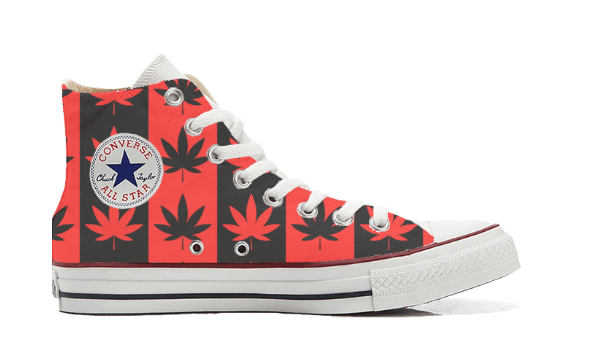 Sneakers Converse Alte Original CANNABIS ROSSA EDITION ( R4567135 ) - Gufetto Brand 
