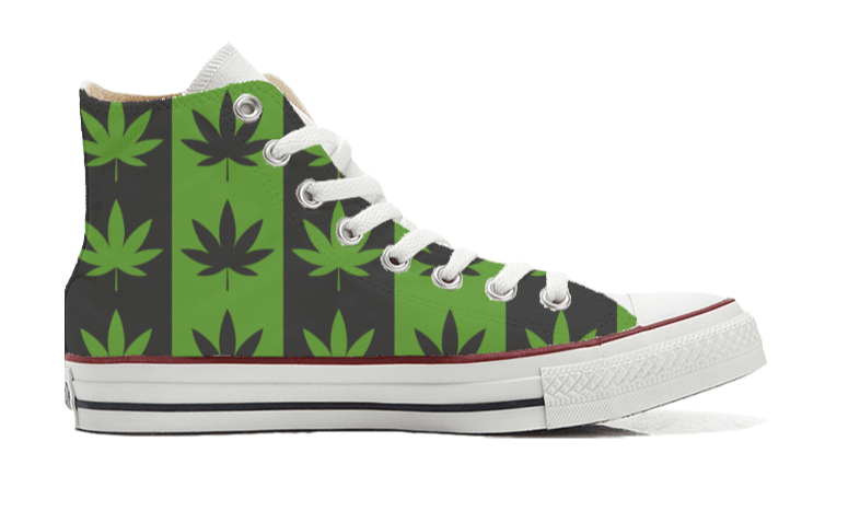 Sneakers Converse Alte Original CANNABIS VERDE EDITION ( V7963587 ) - Gufetto Brand 
