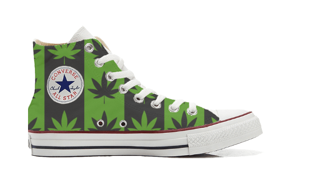 Sneakers Converse Alte Original CANNABIS VERDE EDITION ( V7963587 ) - Gufetto Brand 