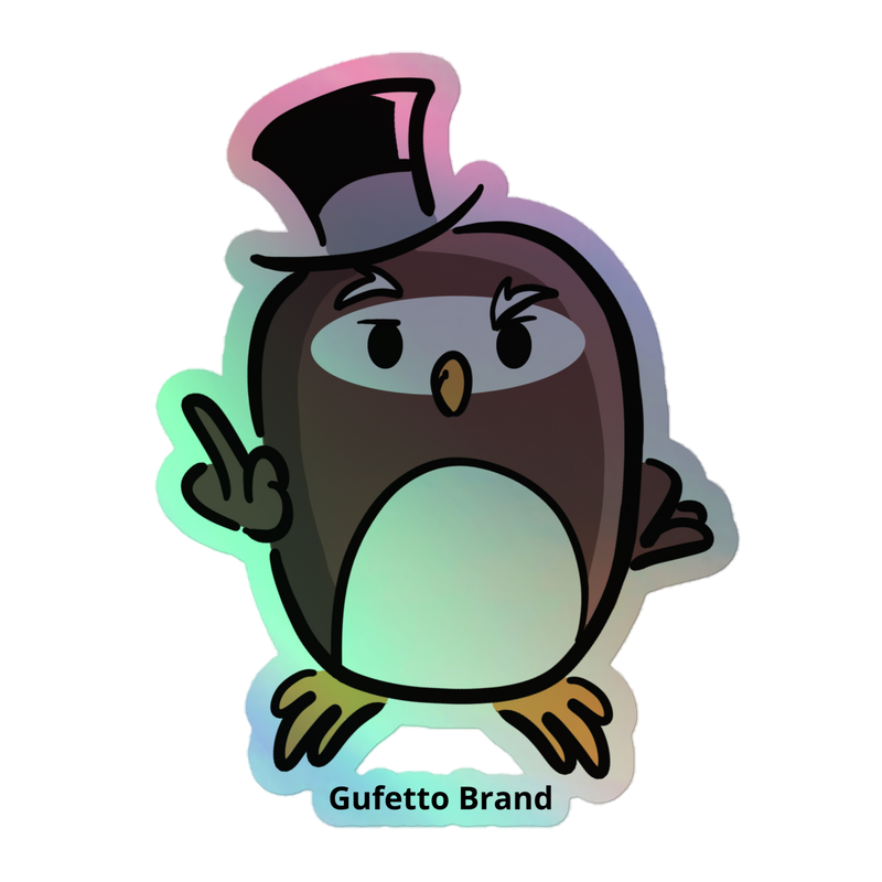 Adesivi olografici GUFETTO FUCK - Gufetto Brand 