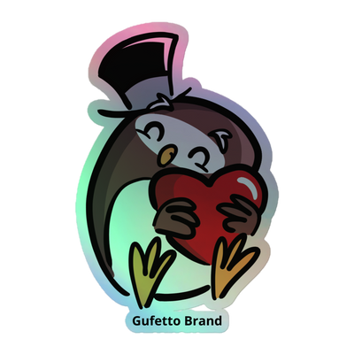 Adesivi olografici GUFETTO CUORE - Gufetto Brand 