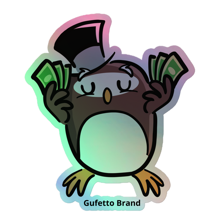Adesivi olografici GUFETTO SOLDI - Gufetto Brand 