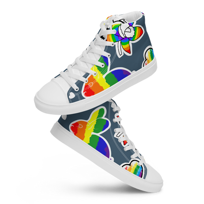 Sneakers alte in tela da uomo ARCOBALENO - Gufetto Brand 