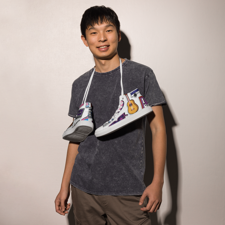 Sneakers alte in tela da uomo 80/90 - Gufetto Brand 