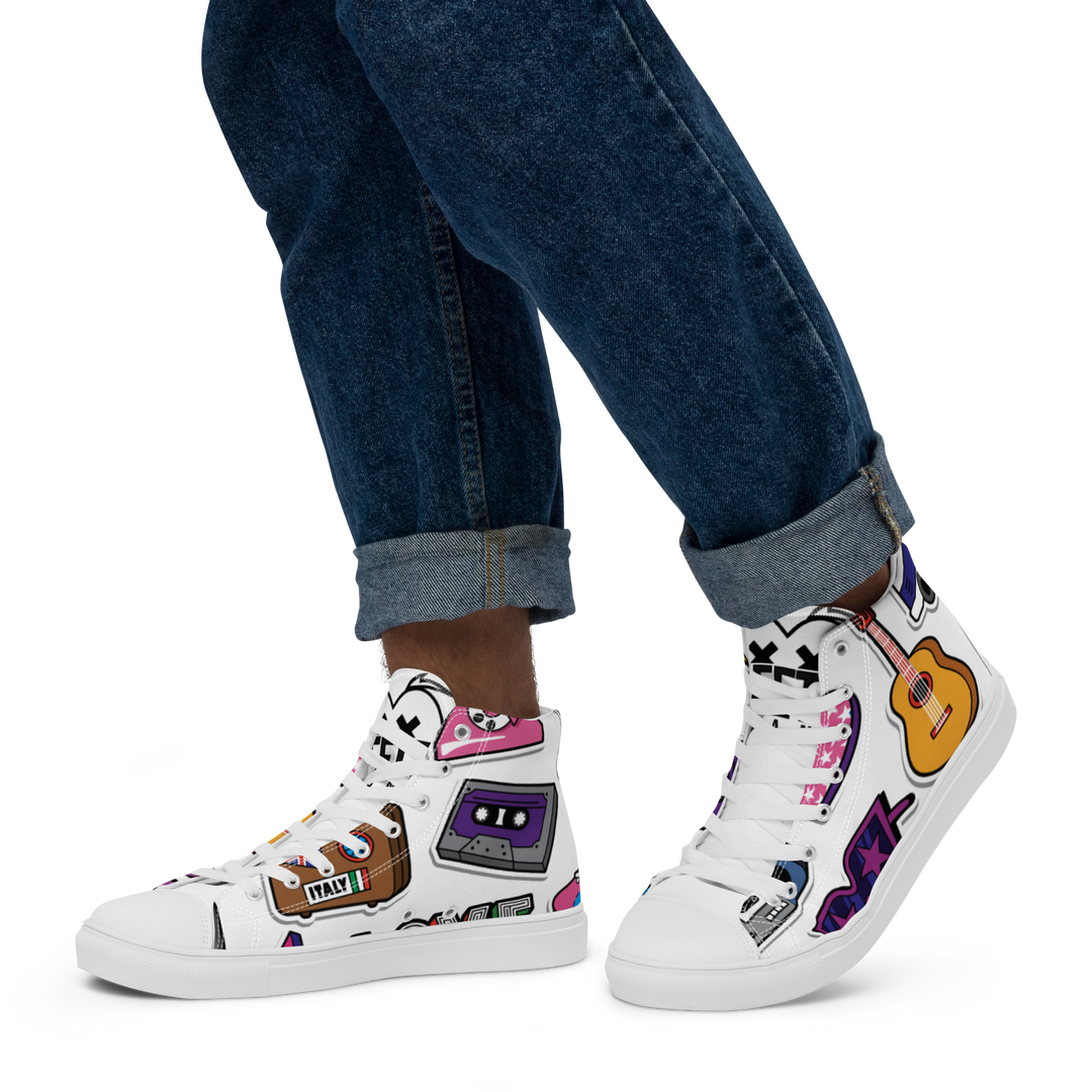Sneakers alte in tela da uomo 80/90 - Gufetto Brand 