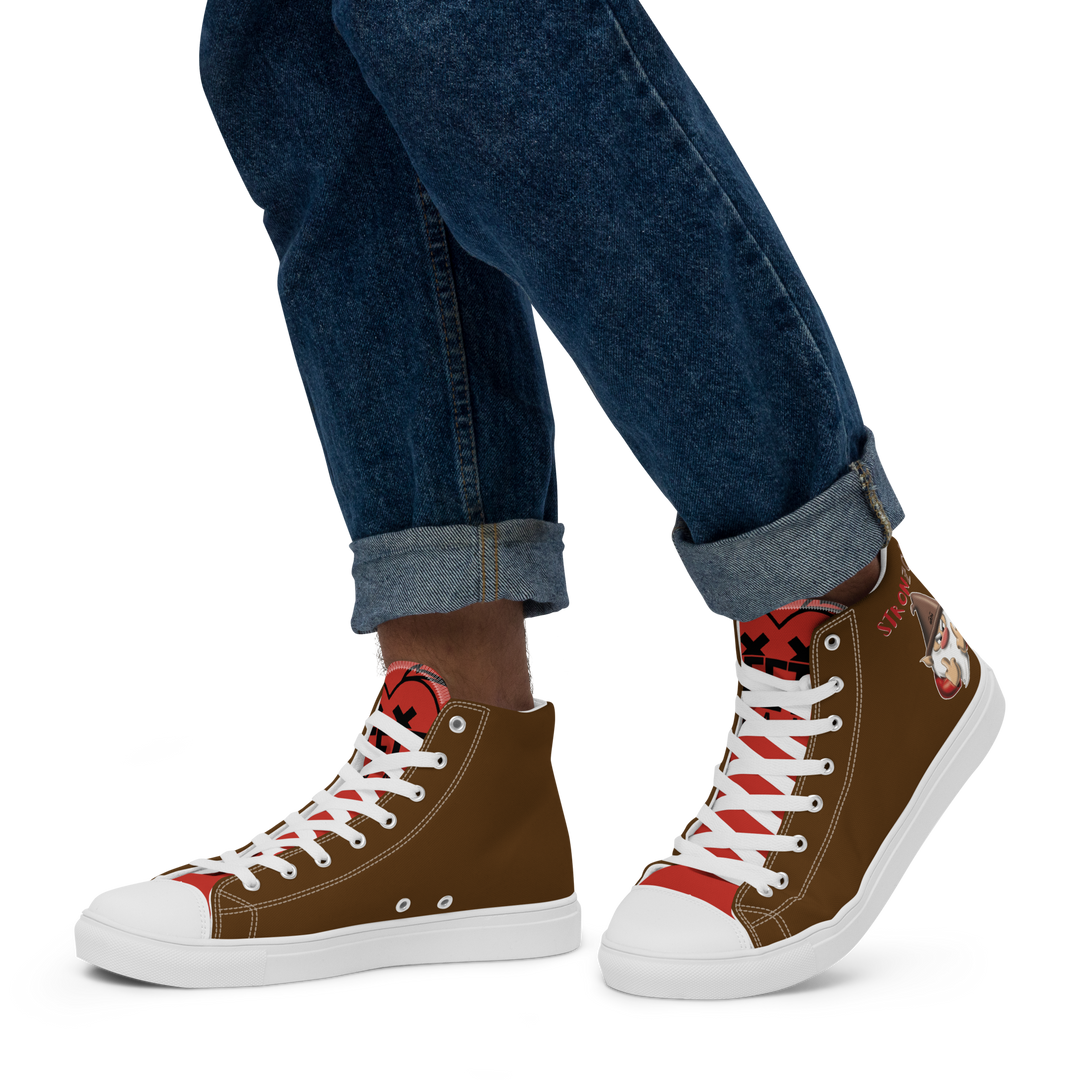 Sneakers alte in tela da uomo STRONZOLO - Gufetto Brand 