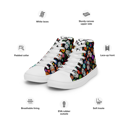 Sneakers alte in tela da uomo SKULL EDITION - Gufetto Brand 