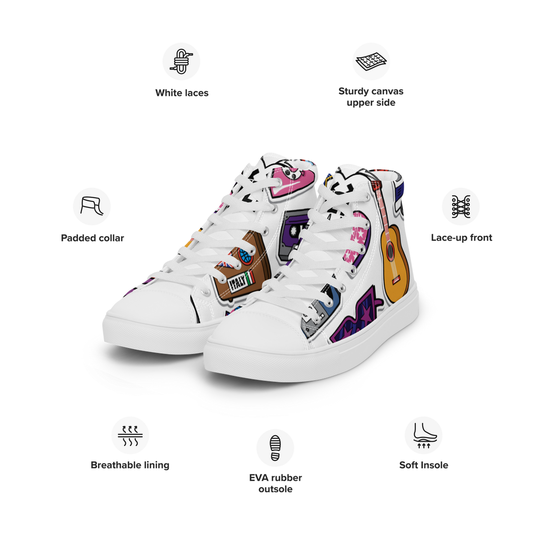 Sneakers alte in tela da uomo 80/90 - Gufetto Brand 