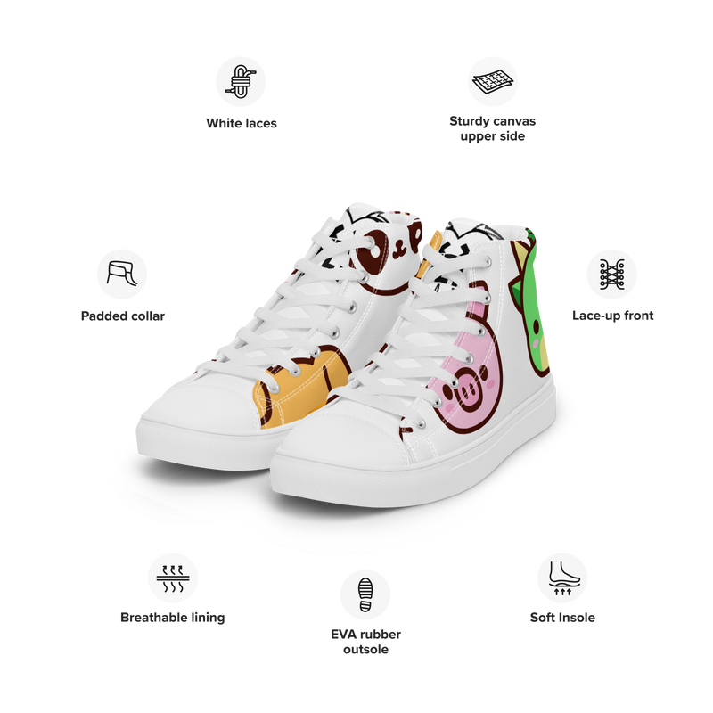 Sneakers alte in tela da uomo EMOJI - Gufetto Brand 