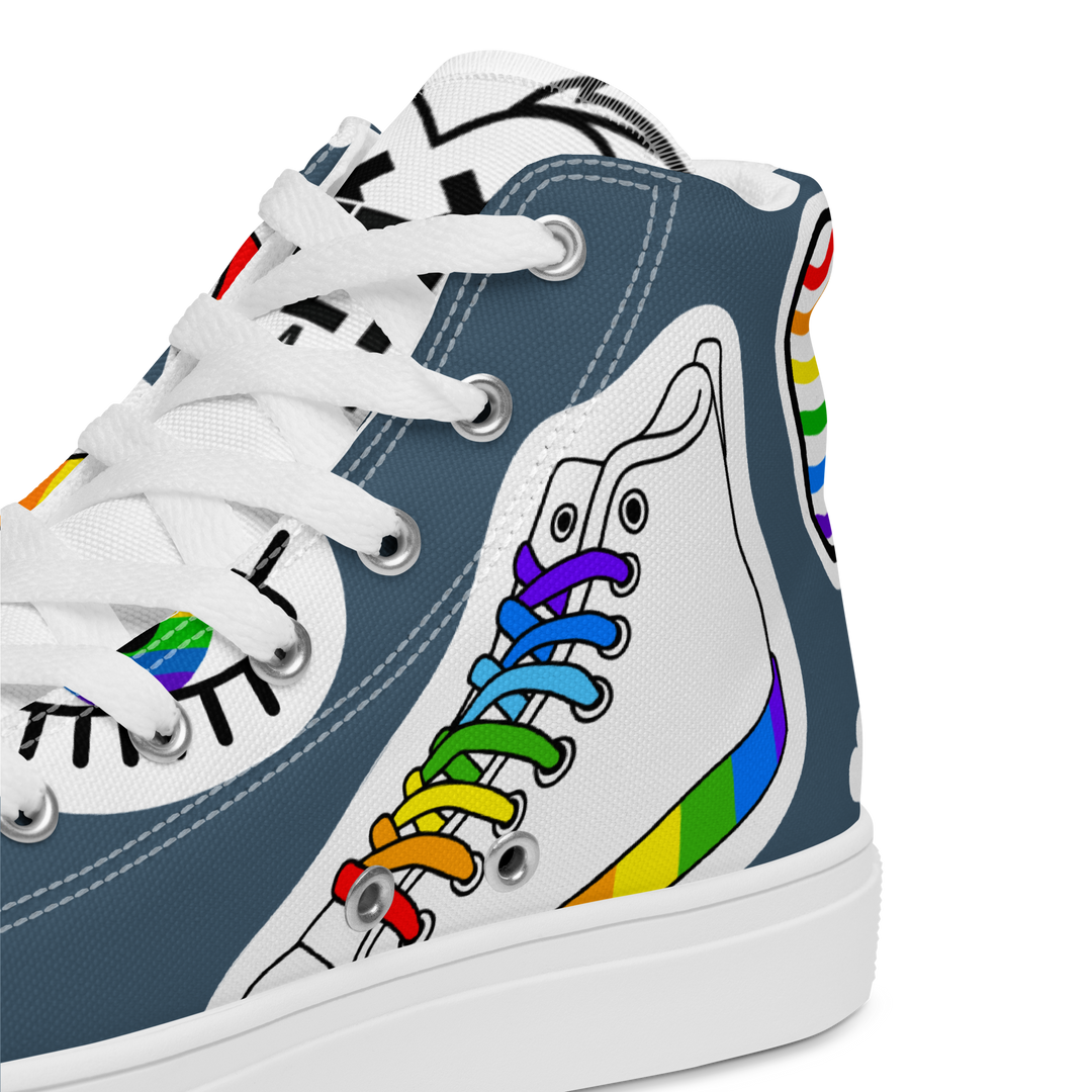 Sneakers alte in tela da uomo ARCOBALENO - Gufetto Brand 