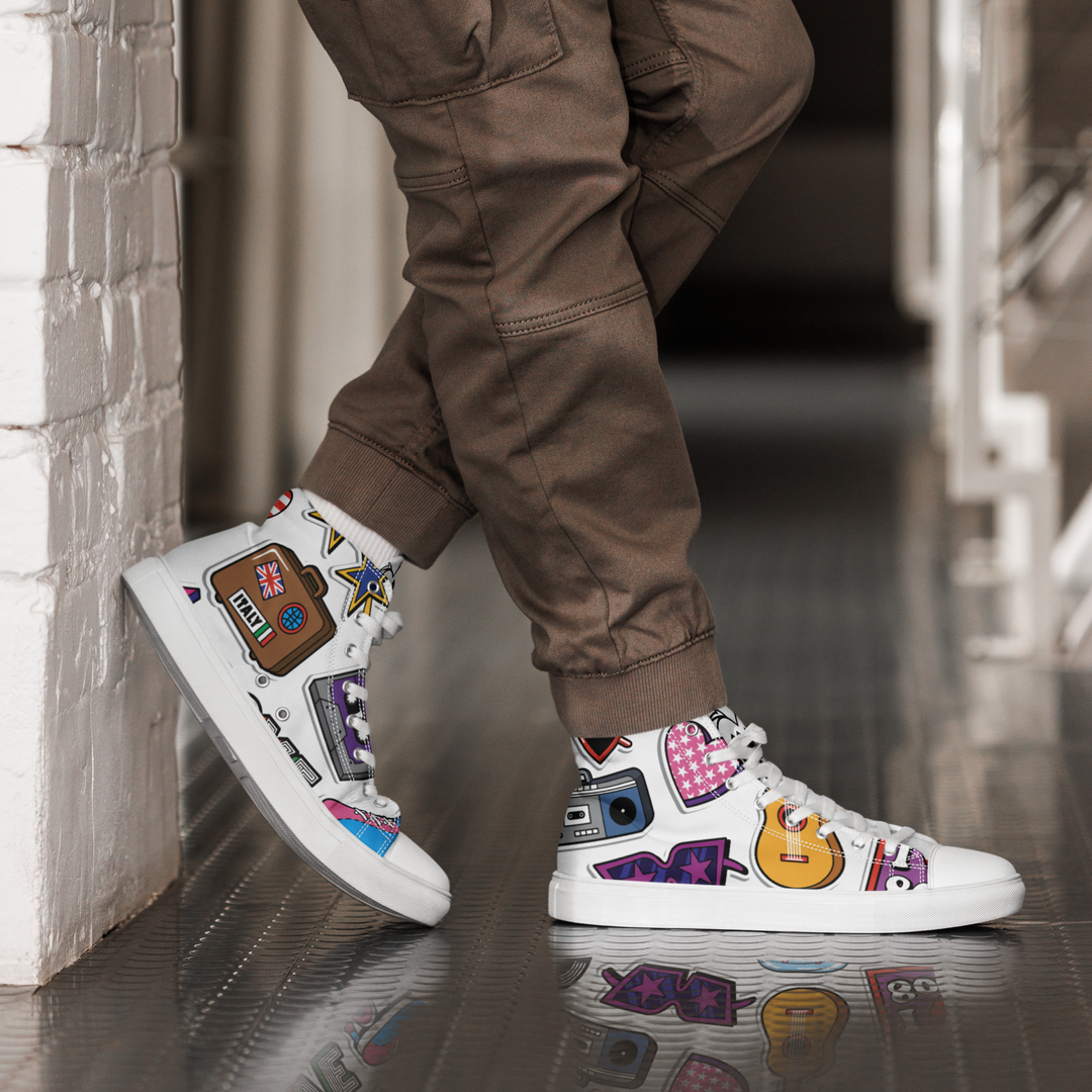 Sneakers alte in tela da uomo 80/90 - Gufetto Brand 