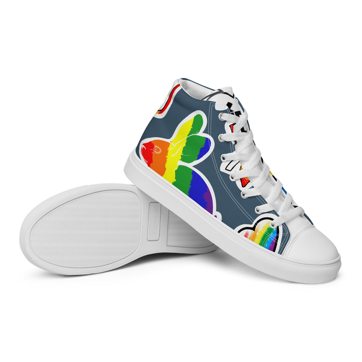 Sneakers alte in tela da uomo ARCOBALENO - Gufetto Brand 