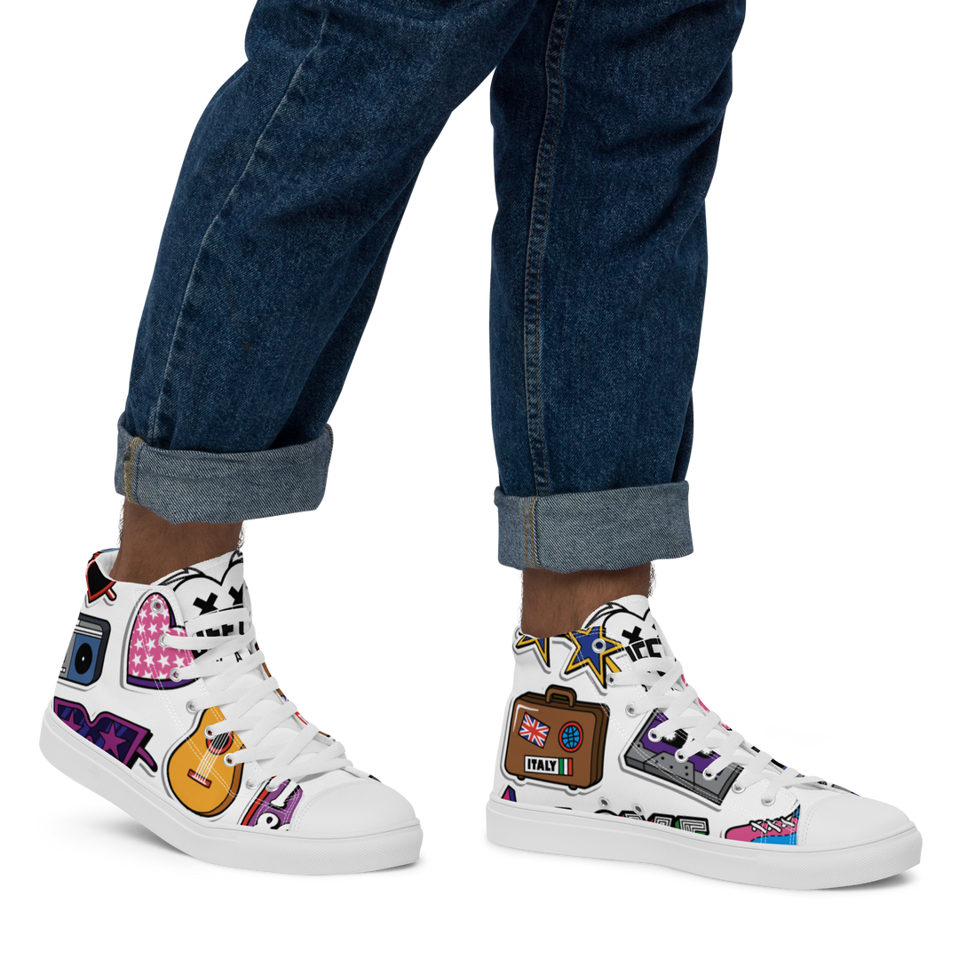 Sneakers alte in tela da uomo 80/90 - Gufetto Brand 