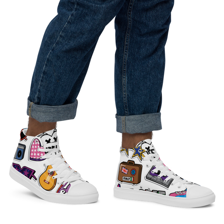 Sneakers alte in tela da uomo 80/90 - Gufetto Brand 