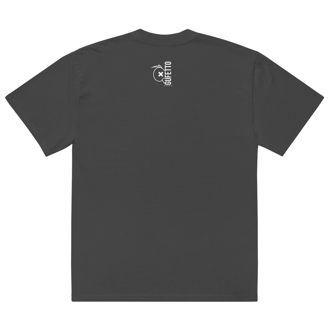 T-shirt sbiadita oversize SKULL DARK SNAKE ONE - Gufetto Brand 