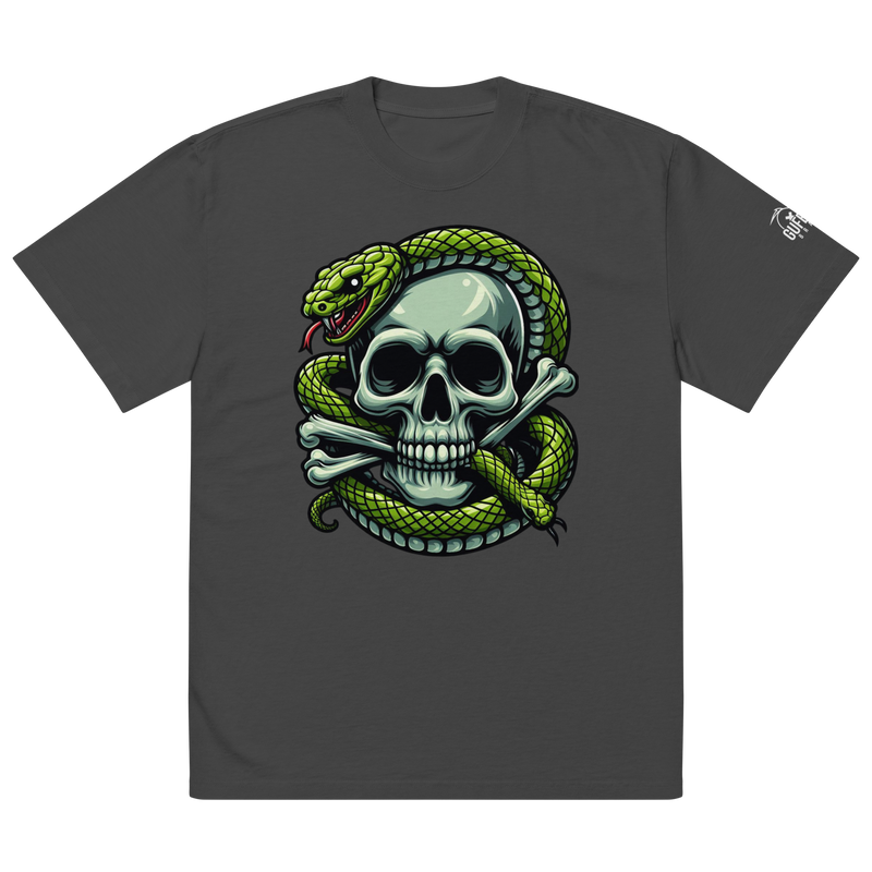 T-shirt sbiadita oversize DARKSKULL - Gufetto Brand 