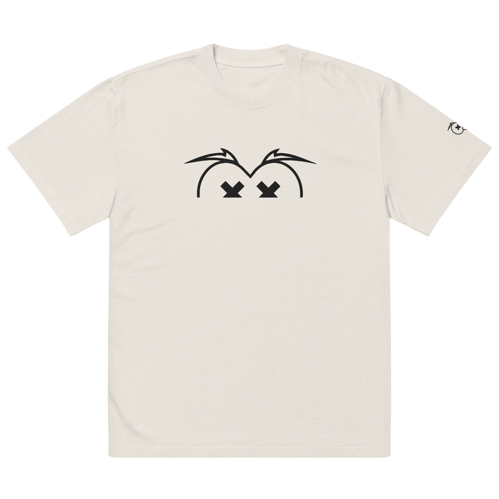 T-shirt sbiadita oversize GUFETTO OCCHI NERI - Gufetto Brand 