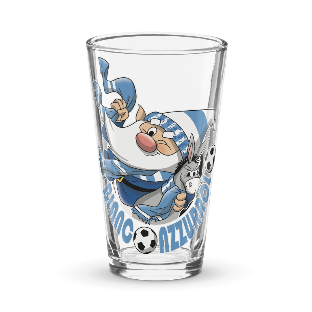Bicchiere da birra BIANCO AZZURROLO - Gufetto Brand 