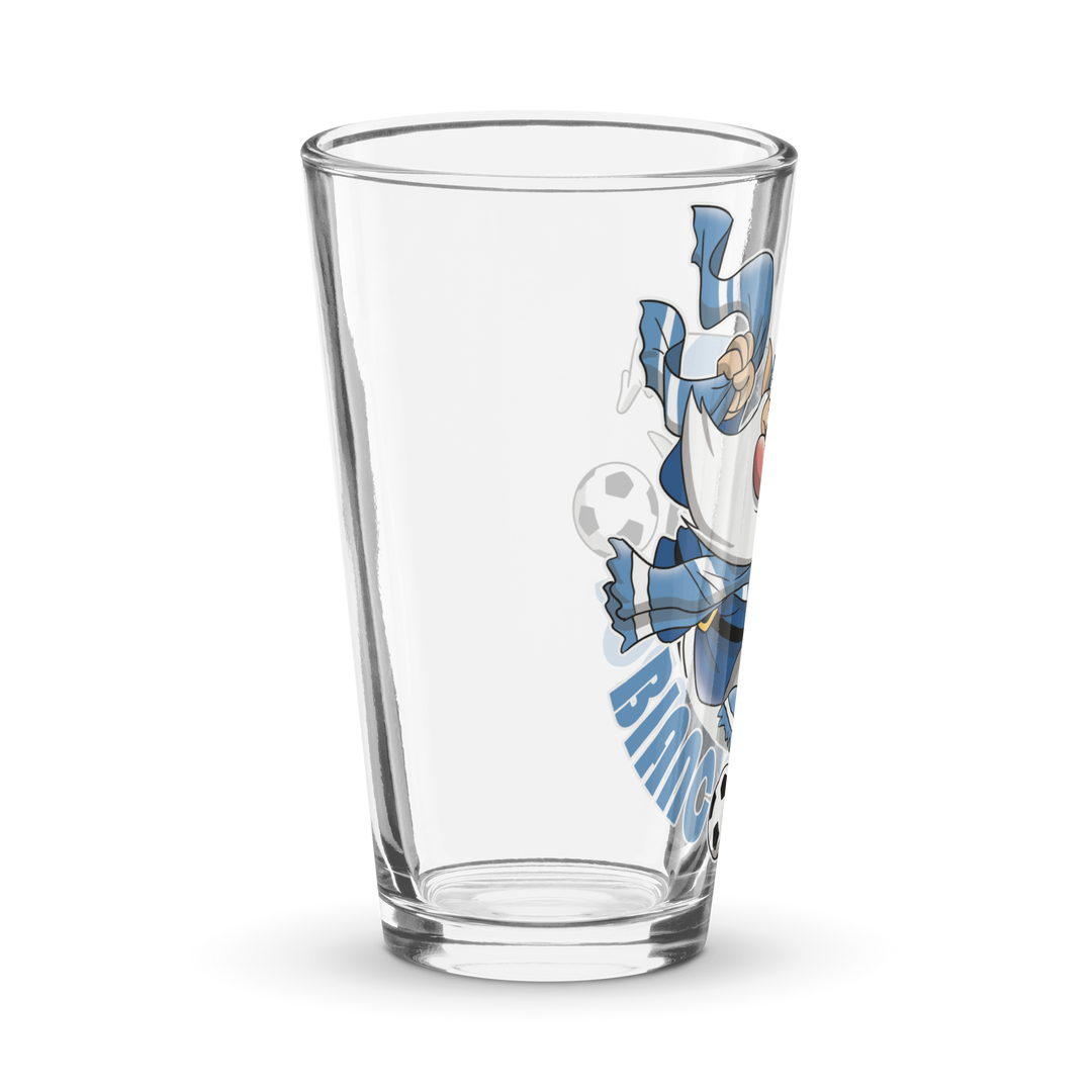 Bicchiere da birra BIANCO AZZURROLO - Gufetto Brand 