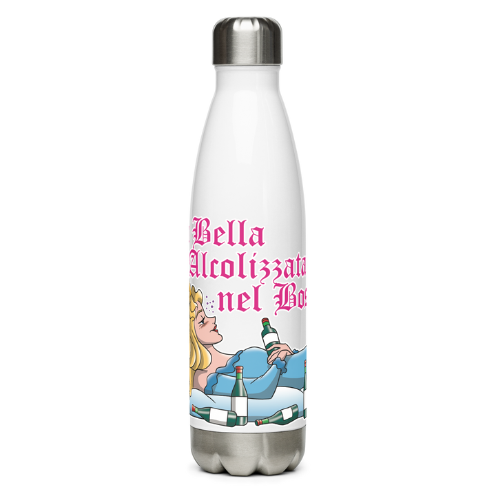 Borraccia in acciaio inossidabile LA BELLA ALCOLIZZATA - Gufetto Brand 