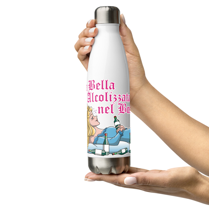 Borraccia in acciaio inossidabile LA BELLA ALCOLIZZATA - Gufetto Brand 