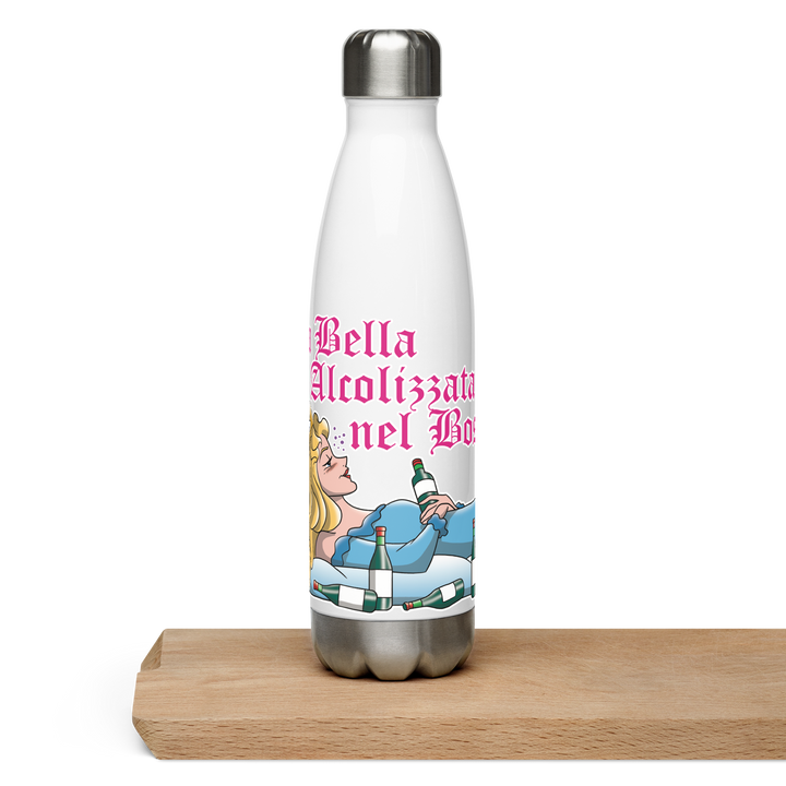 Borraccia in acciaio inossidabile LA BELLA ALCOLIZZATA - Gufetto Brand 