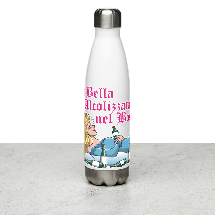 Borraccia in acciaio inossidabile LA BELLA ALCOLIZZATA - Gufetto Brand 