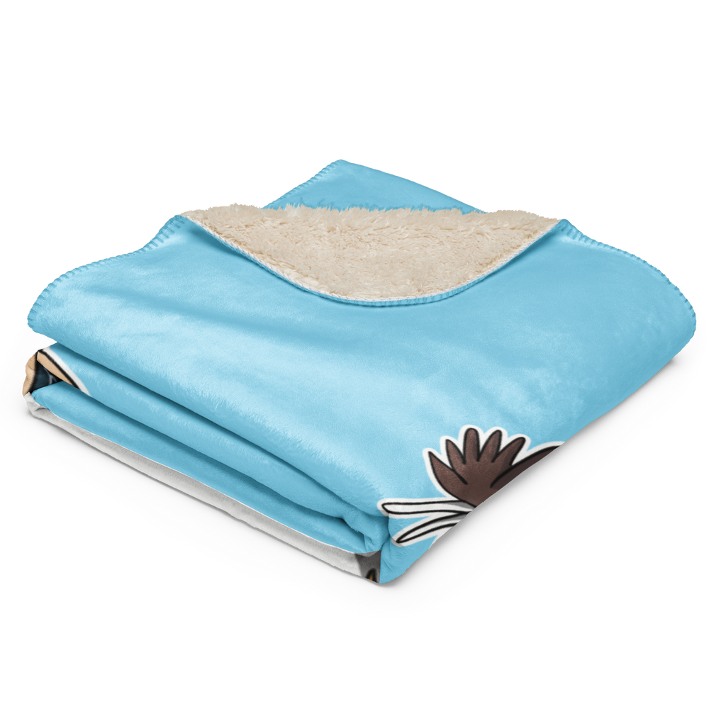 Coperta sherpa BIANCO CELESTOLO - Gufetto Brand 