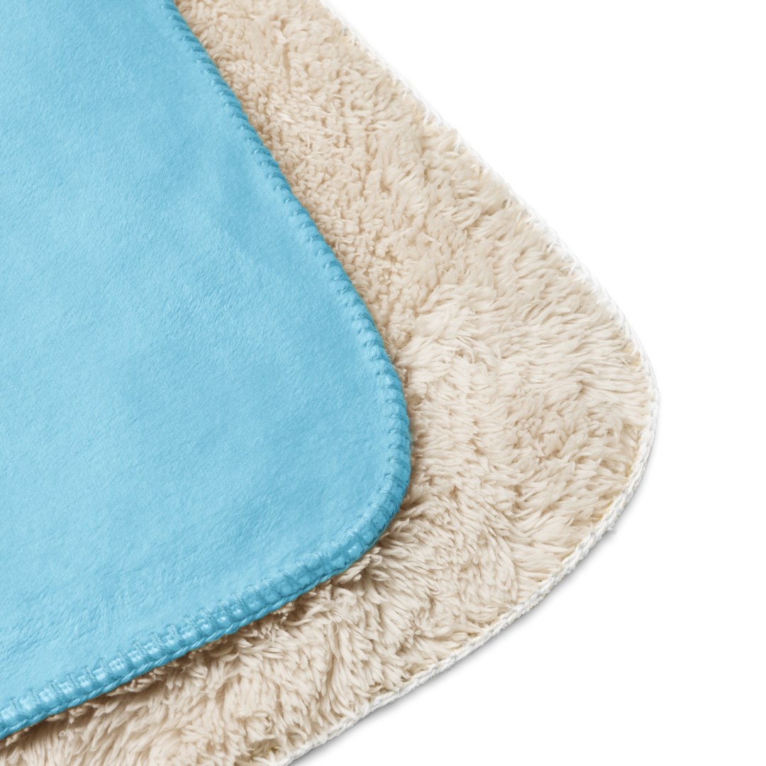 Coperta sherpa BIANCO CELESTOLO - Gufetto Brand 