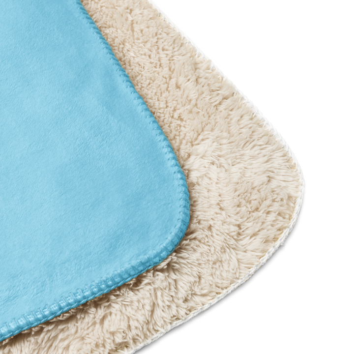 Coperta sherpa BIANCO CELESTOLO - Gufetto Brand 
