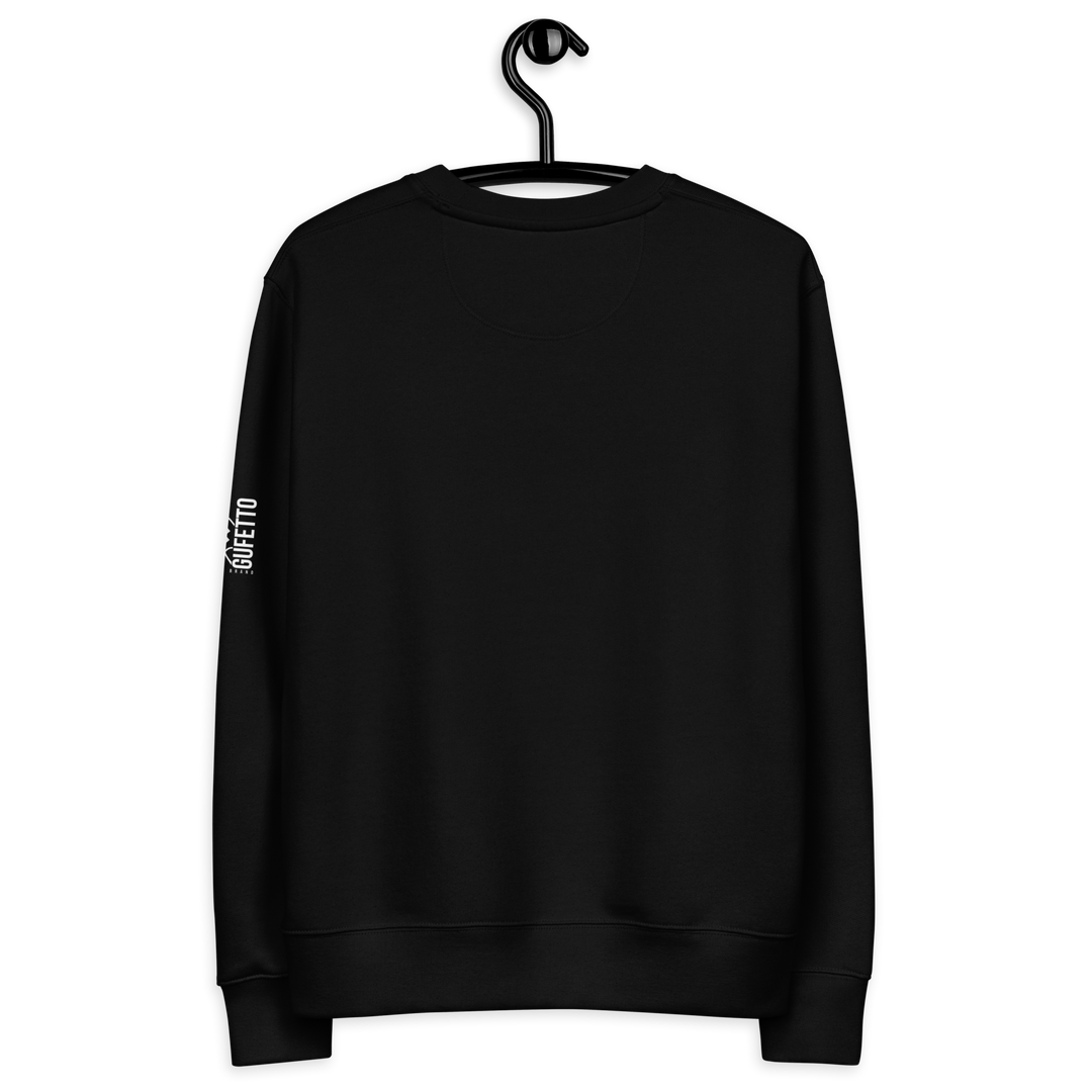 Felpa eco unisex GUFETTO 2 BIANCO OCCHI BIANCHI - Gufetto Brand 