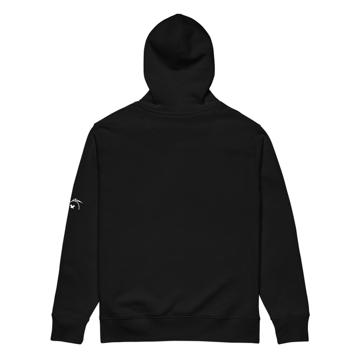 Felpa con cappuccio ecologica classica unisex GUFETTO 1 BIANCO OCCHI ROSSI - Gufetto Brand 
