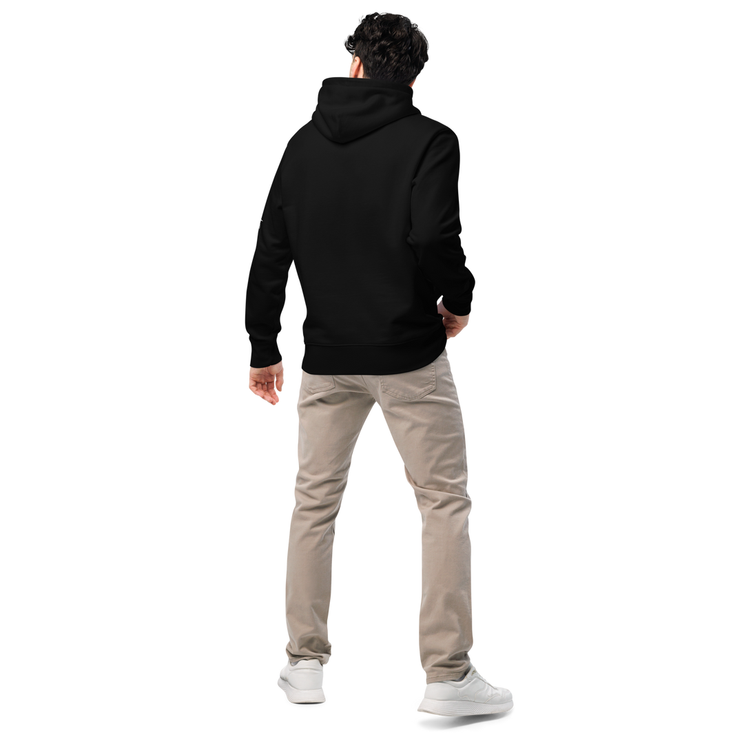 Felpa con cappuccio ecologica classica unisex GUFETTO 1 BIANCO OCCHI ROSSI - Gufetto Brand 