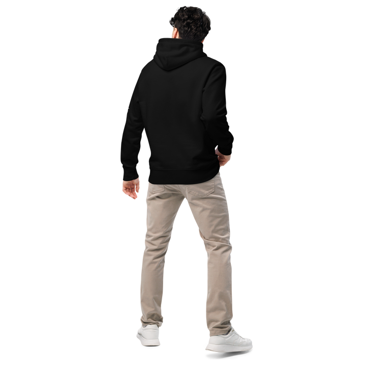 Felpa con cappuccio ecologica classica unisex GUFETTO 1 BIANCO OCCHI ROSSI - Gufetto Brand 