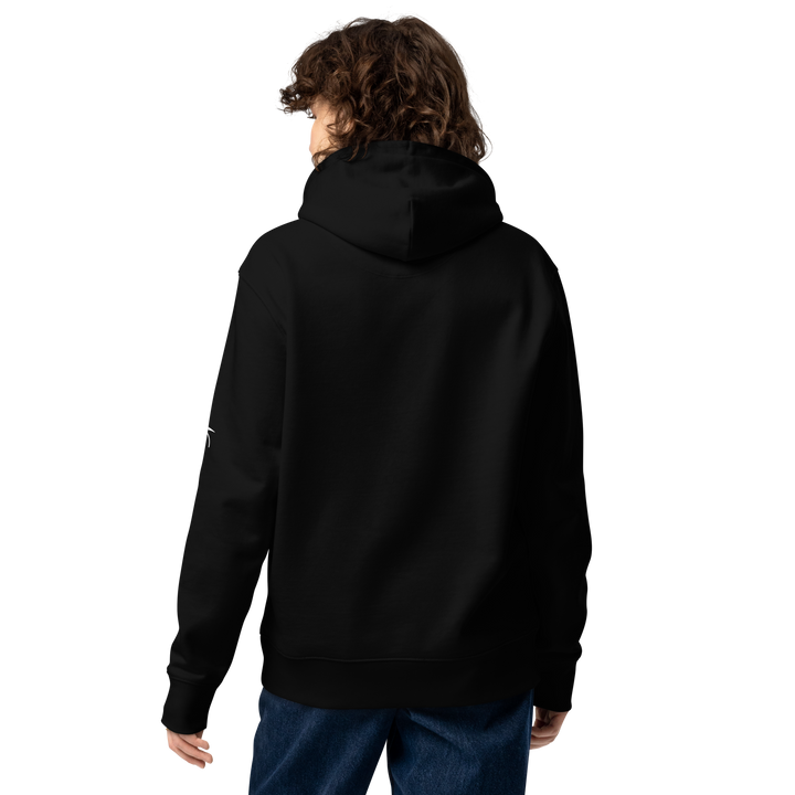 Felpa con cappuccio ecologica classica unisex GUFETTO 1 BIANCO OCCHI ROSSI - Gufetto Brand 
