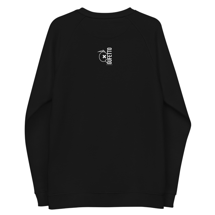 Felpa raglan in tessuto organico unisex SKULL DARK - Gufetto Brand 