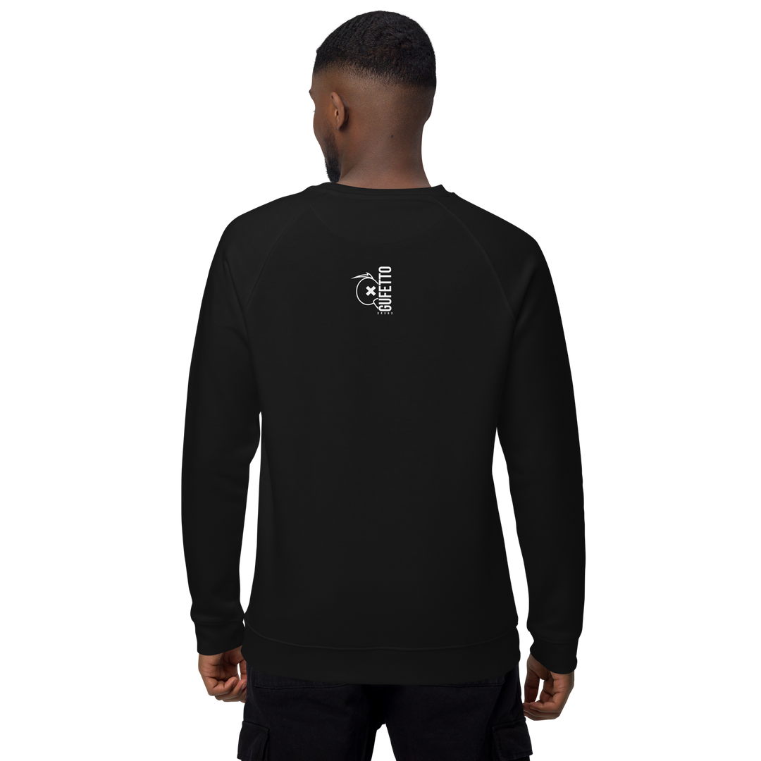 Felpa raglan in tessuto organico unisex SKULL DARK - Gufetto Brand 