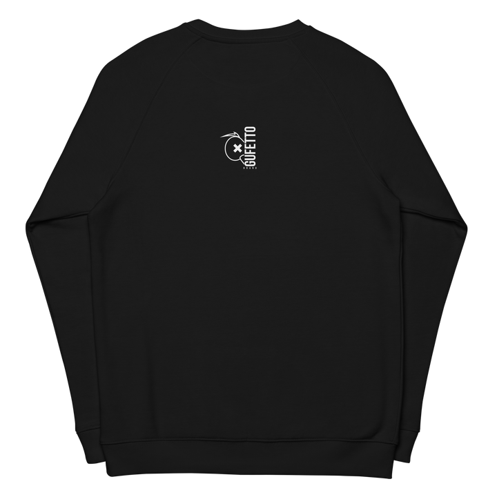 Felpa raglan in tessuto organico unisex SKULL DARK - Gufetto Brand 