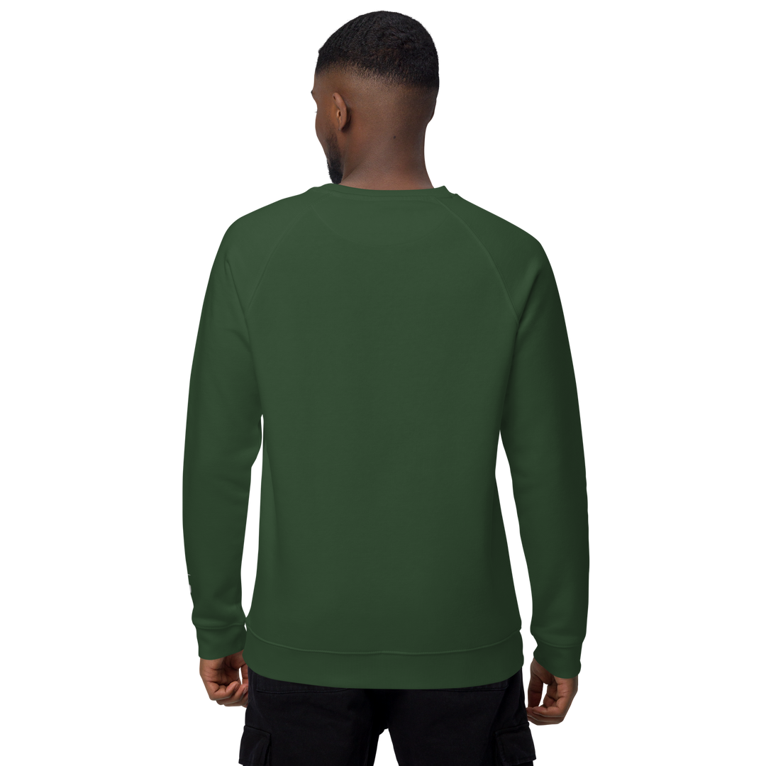 Felpa raglan in tessuto organico unisex GUFETTO OCCHI BIANCHI - Gufetto Brand 