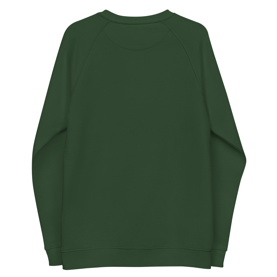 Felpa raglan in tessuto organico unisex GUFETTO OCCHI BIANCHI - Gufetto Brand 