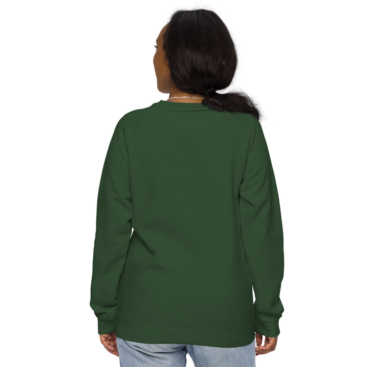 Felpa raglan in tessuto organico unisex GUFETTO OCCHI BIANCHI - Gufetto Brand 