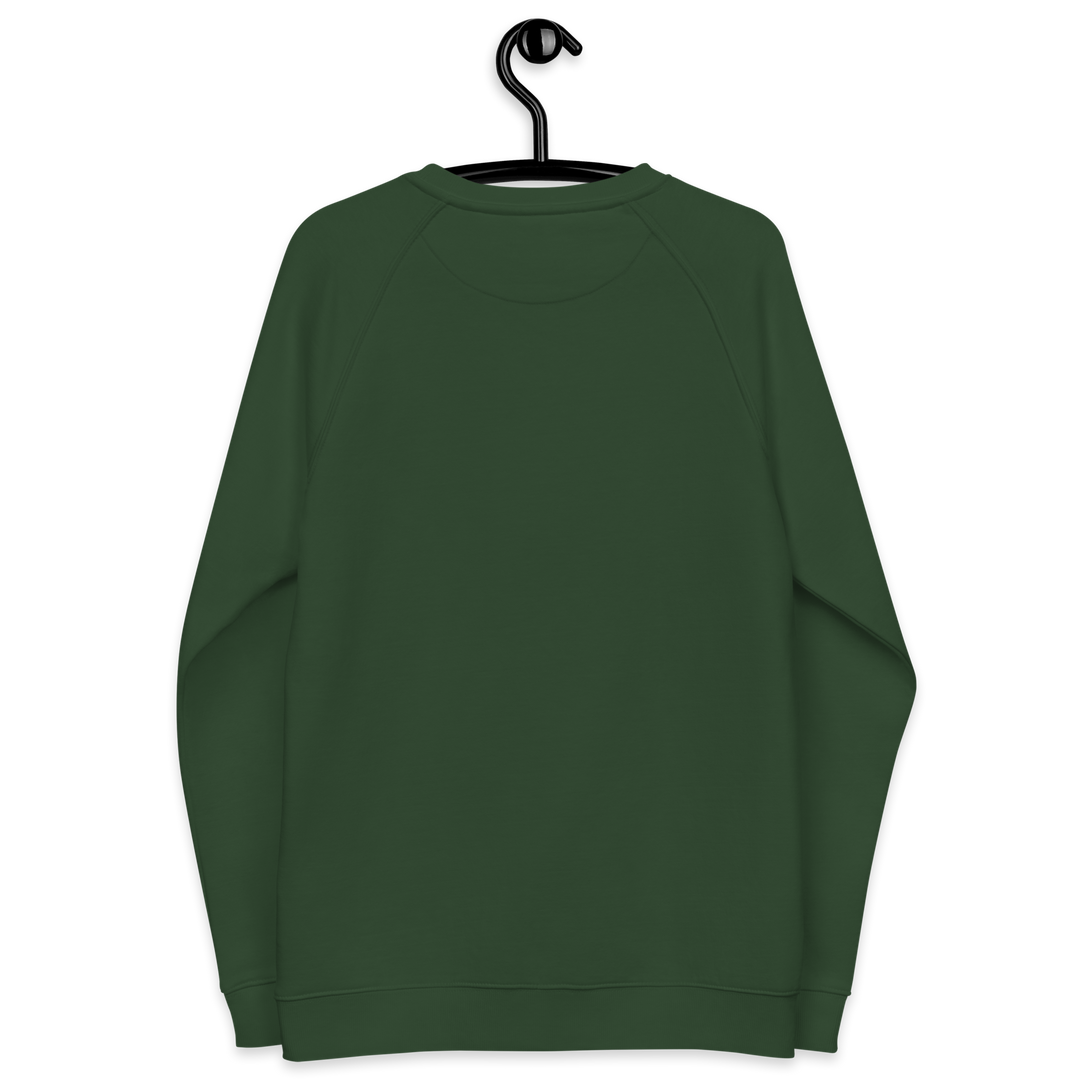 Felpa raglan in tessuto organico unisex GUFETTO OCCHI BIANCHI - Gufetto Brand 