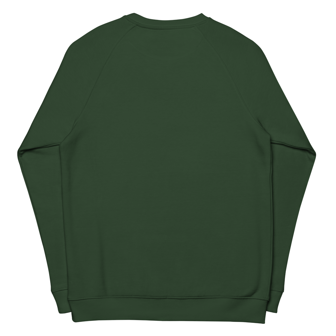 Felpa raglan in tessuto organico unisex GUFETTO OCCHI BIANCHI - Gufetto Brand 