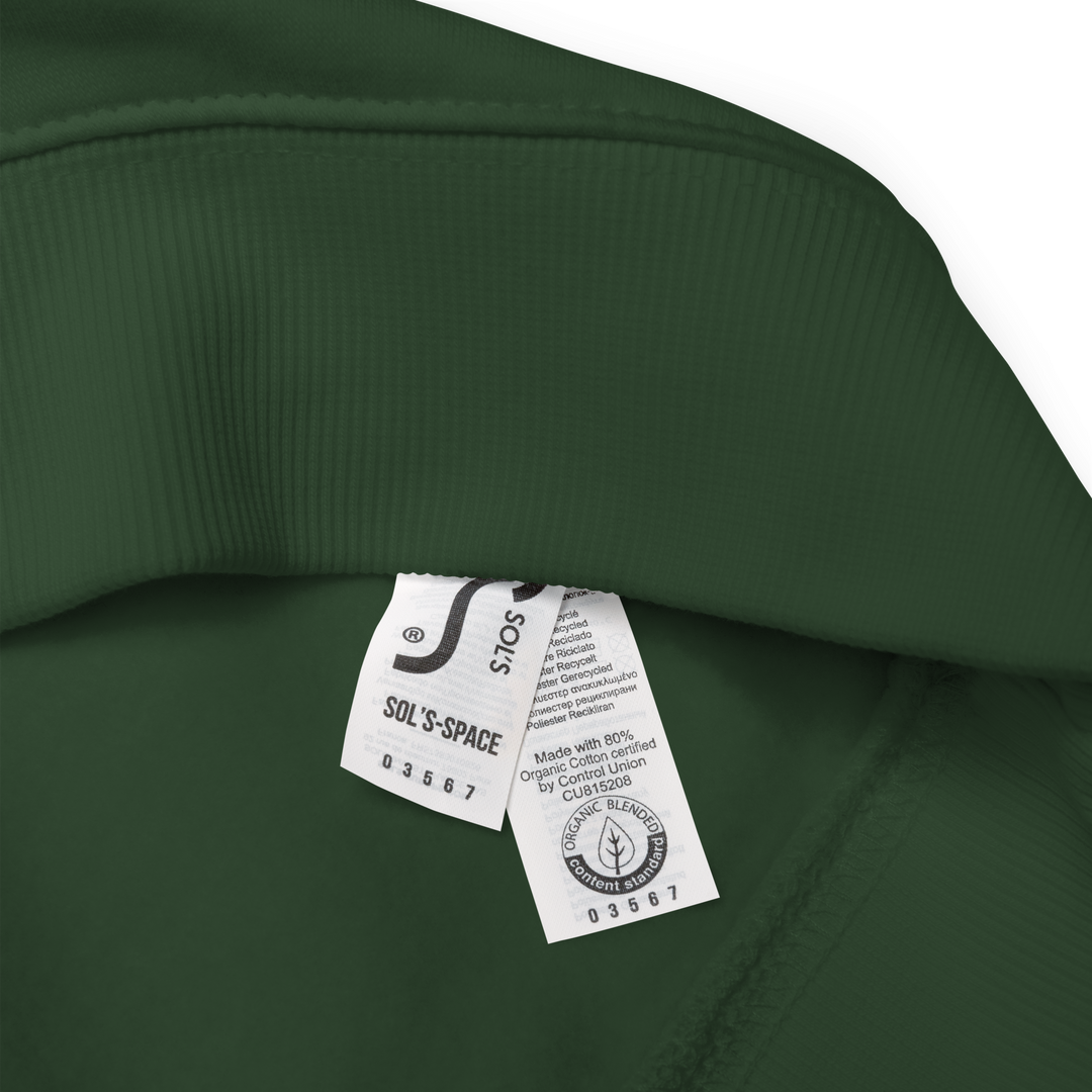 Felpa raglan in tessuto organico unisex GUFETTO OCCHI BIANCHI - Gufetto Brand 