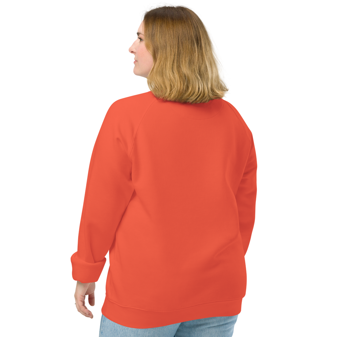 Felpa raglan in tessuto organico unisex GUFETTO OCCHI BIANCHI - Gufetto Brand 