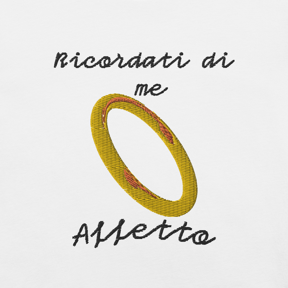 Maglietta Ricamata Uomo Ricordati di Me Anello - Gufetto Brand 