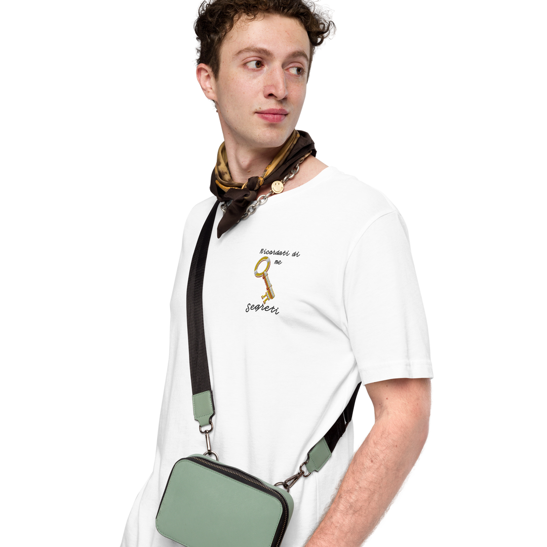 Maglietta Ricamata Uomo Ricordati di me Chiave - Gufetto Brand 